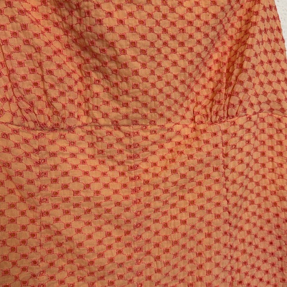 Free People Berry Kiss Mini Dress Size Large NWT in Peach Combo - Picture 5 of 13